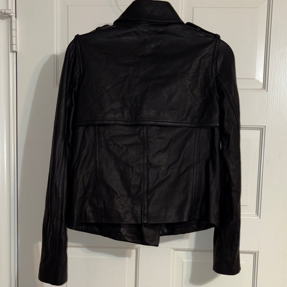Vince Lamb Leather Cropped Trench - Picture 3 of 14
